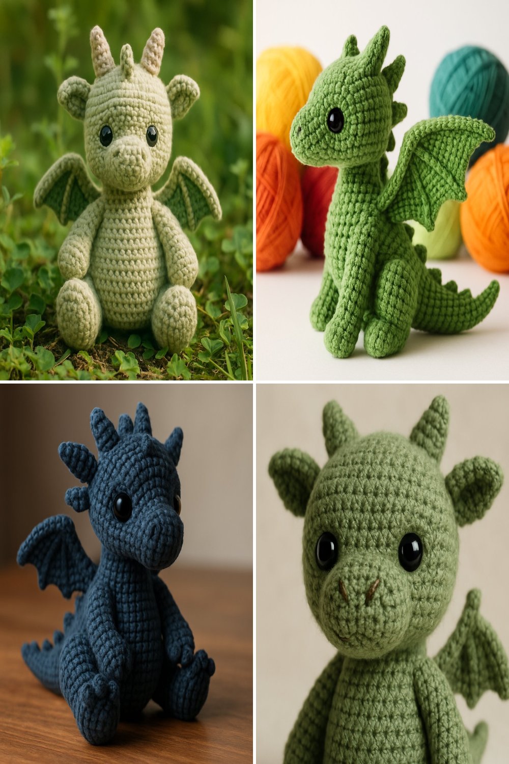 Free Crochet Pattern: Adorable Toothless Amigurumi Dragon collage