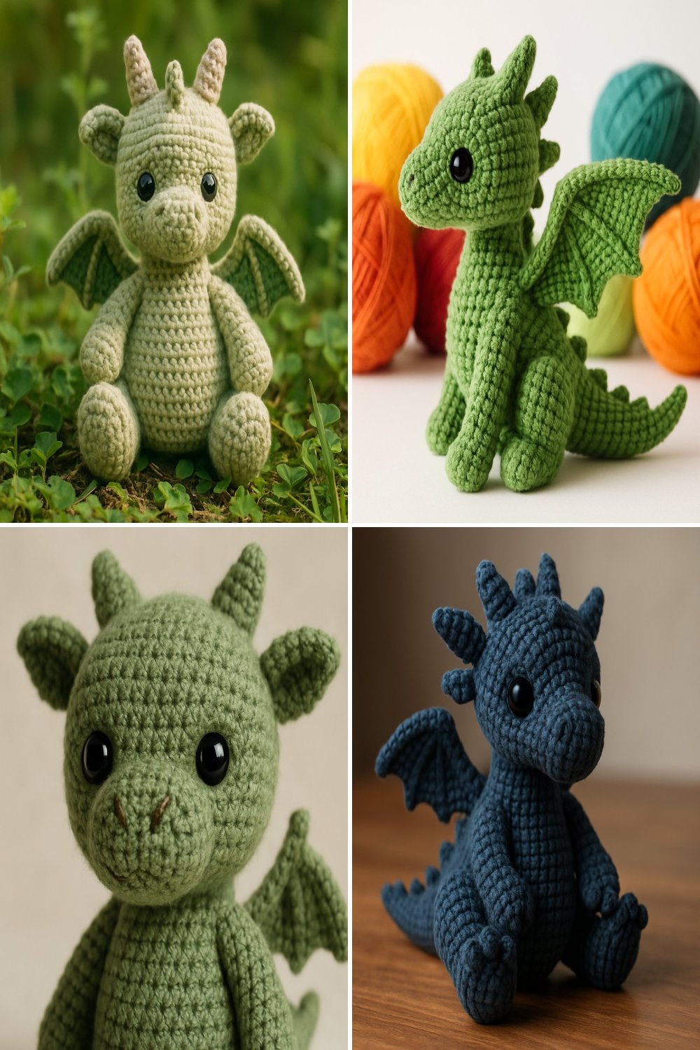 Free Crochet Pattern: Adorable Toothless Amigurumi Dragon collage
