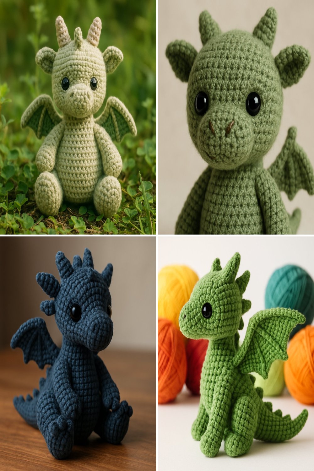 Free Crochet Pattern: Adorable Toothless Amigurumi Dragon collage
