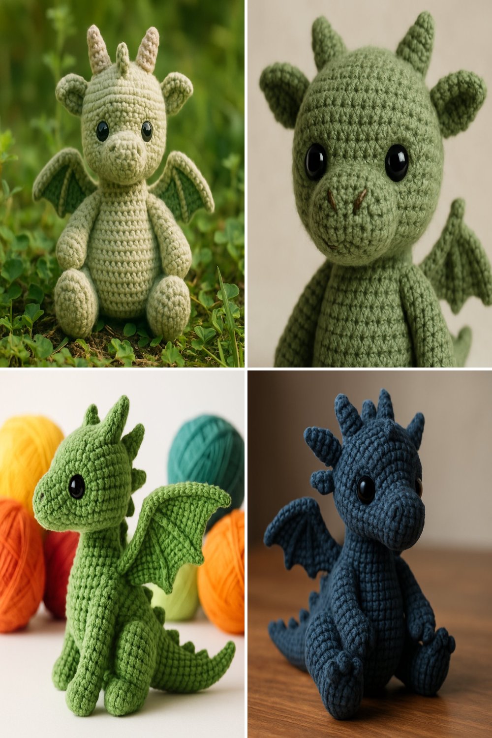 Free Crochet Pattern: Adorable Toothless Amigurumi Dragon collage