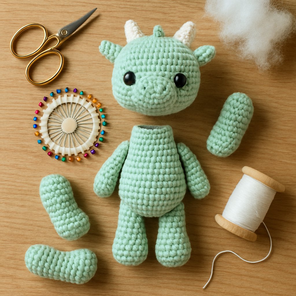 Free Crochet Pattern: Adorable Toothless Amigurumi Dragon crochet parts