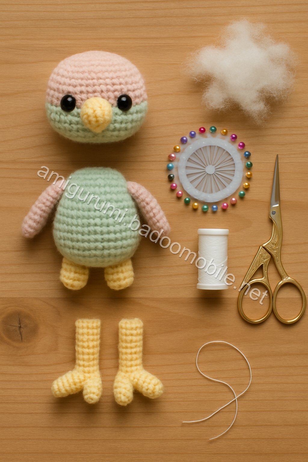 Charming Blue Parrot Amigurumi Free Crochet Pattern crochet parts