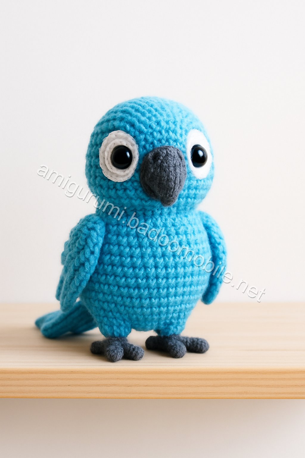 Charming Blue Parrot Amigurumi Free Crochet Pattern