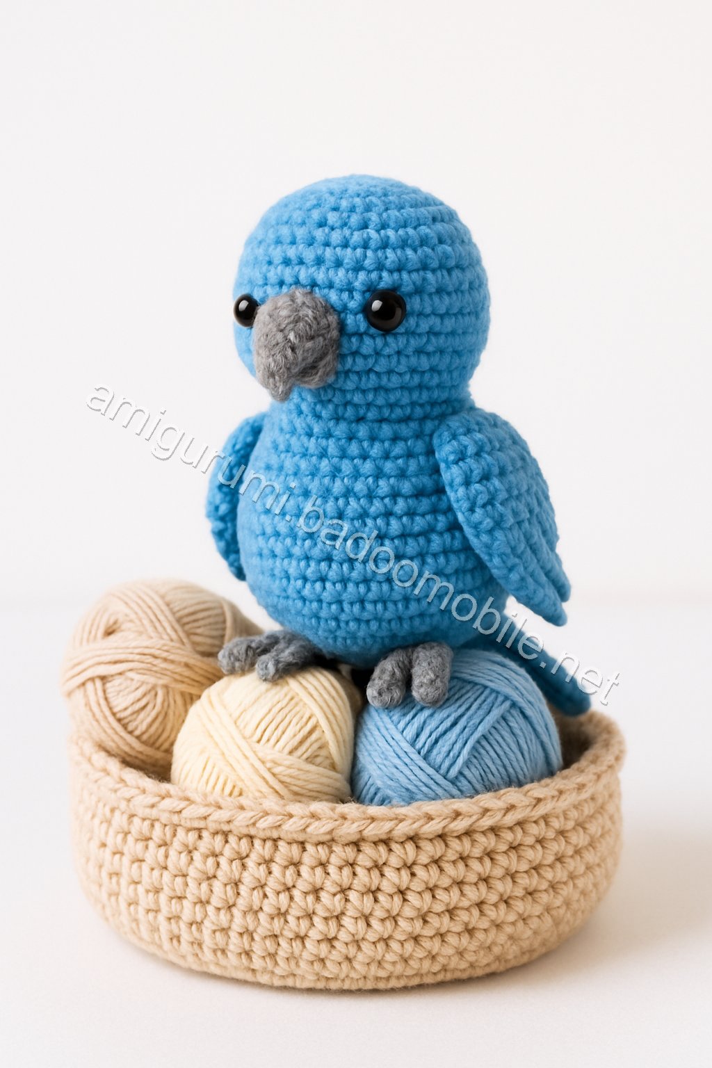 Charming Blue Parrot Amigurumi Free Crochet Pattern