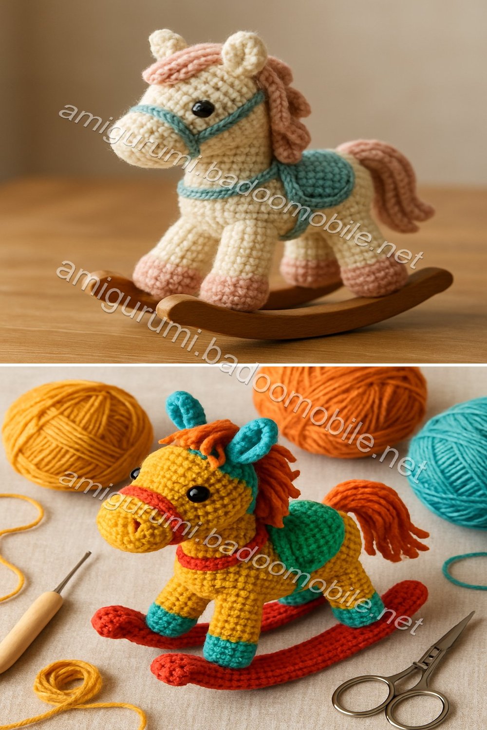 Free Crochet Pattern for Adorable Rocking Horse Amigurumi