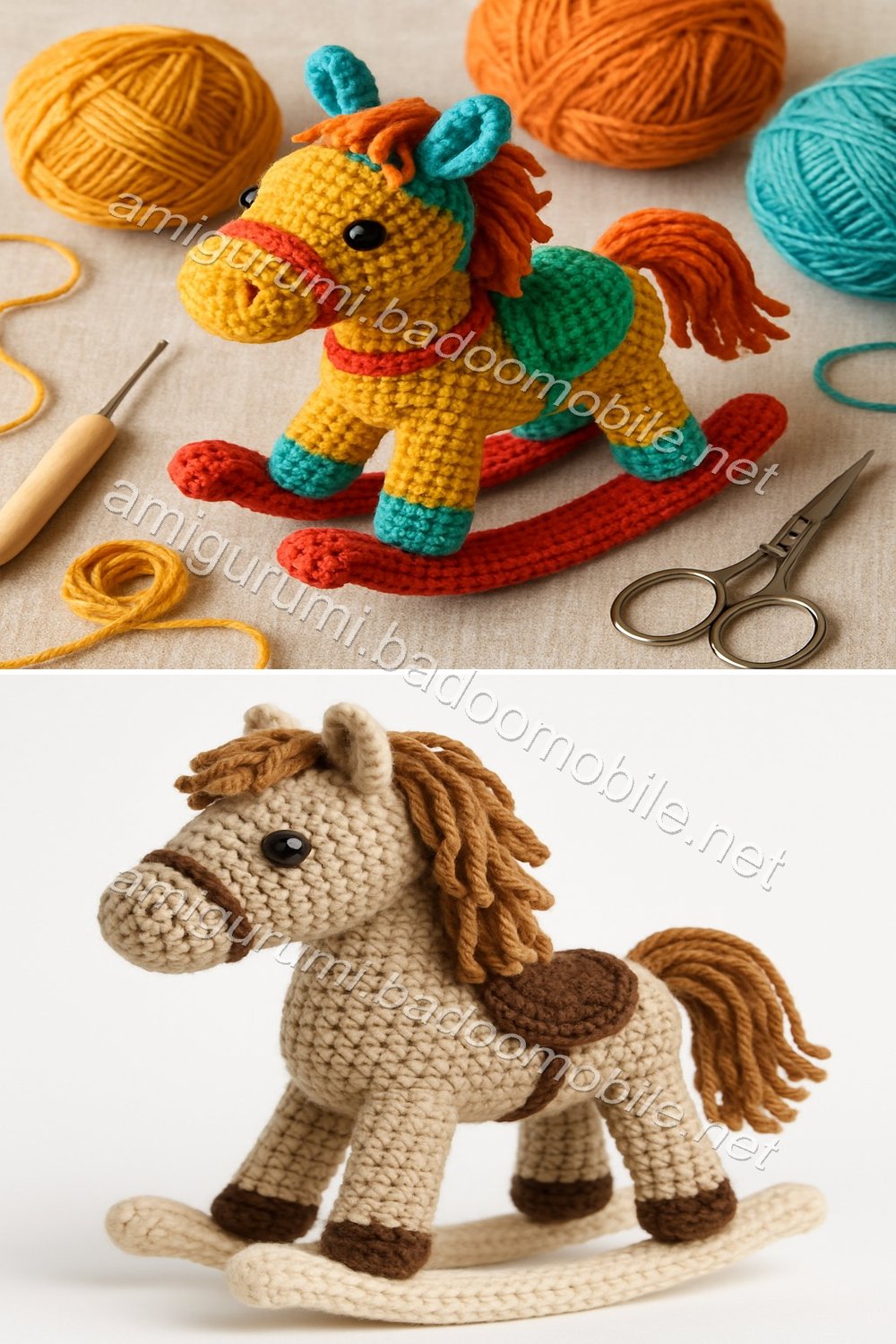 Free Crochet Pattern for Adorable Rocking Horse Amigurumi