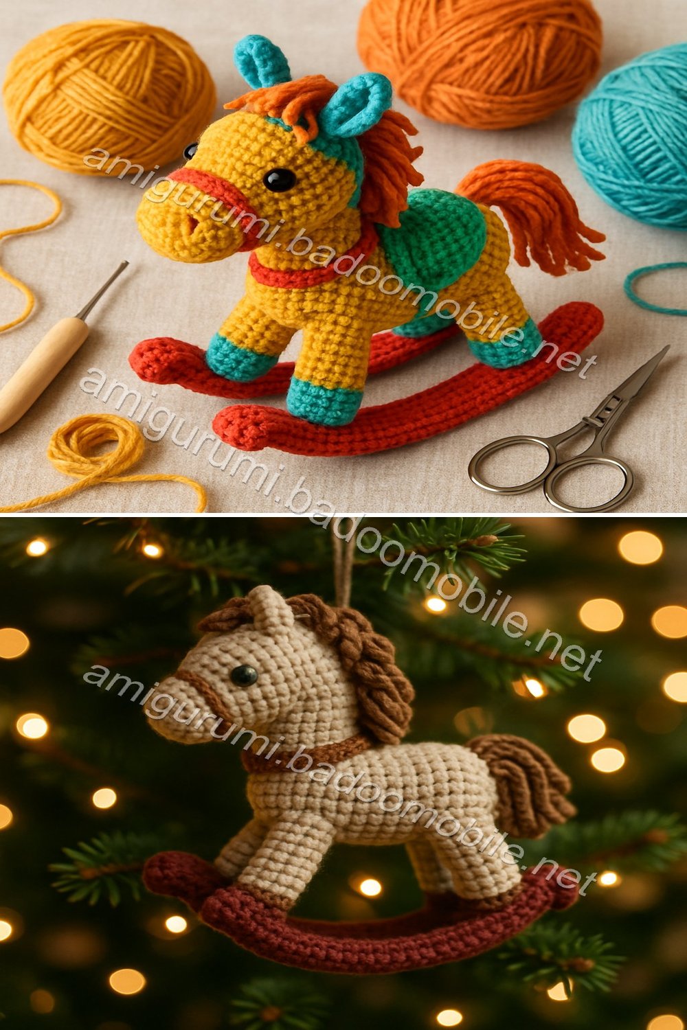 Free Crochet Pattern for Adorable Rocking Horse Amigurumi