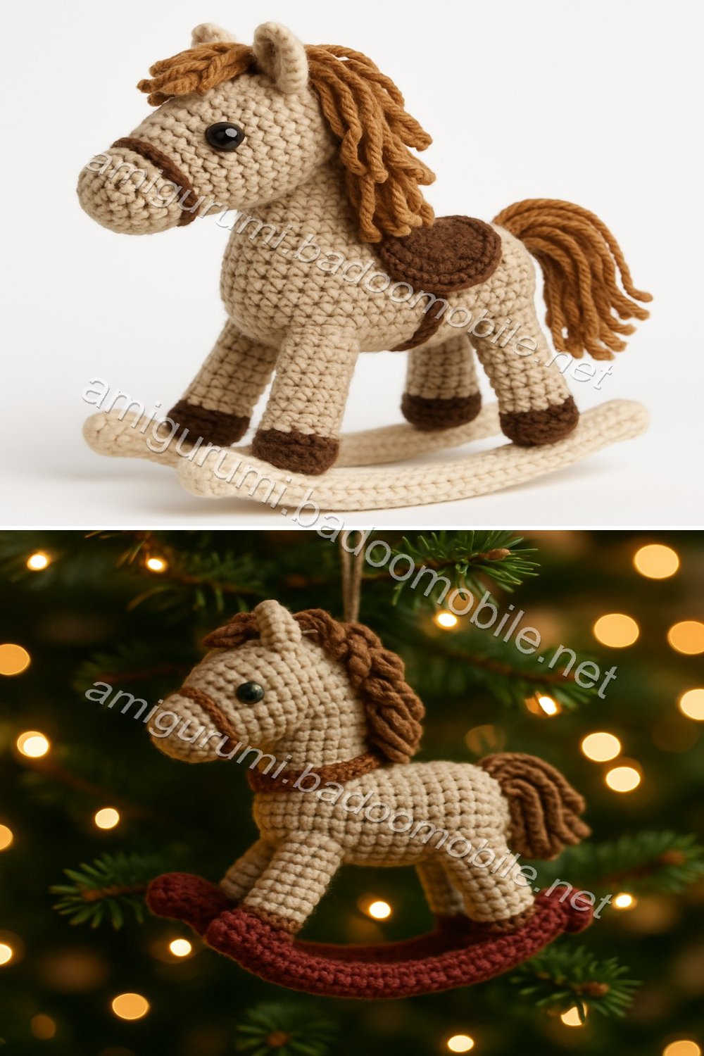 Free Crochet Pattern for Adorable Rocking Horse Amigurumi