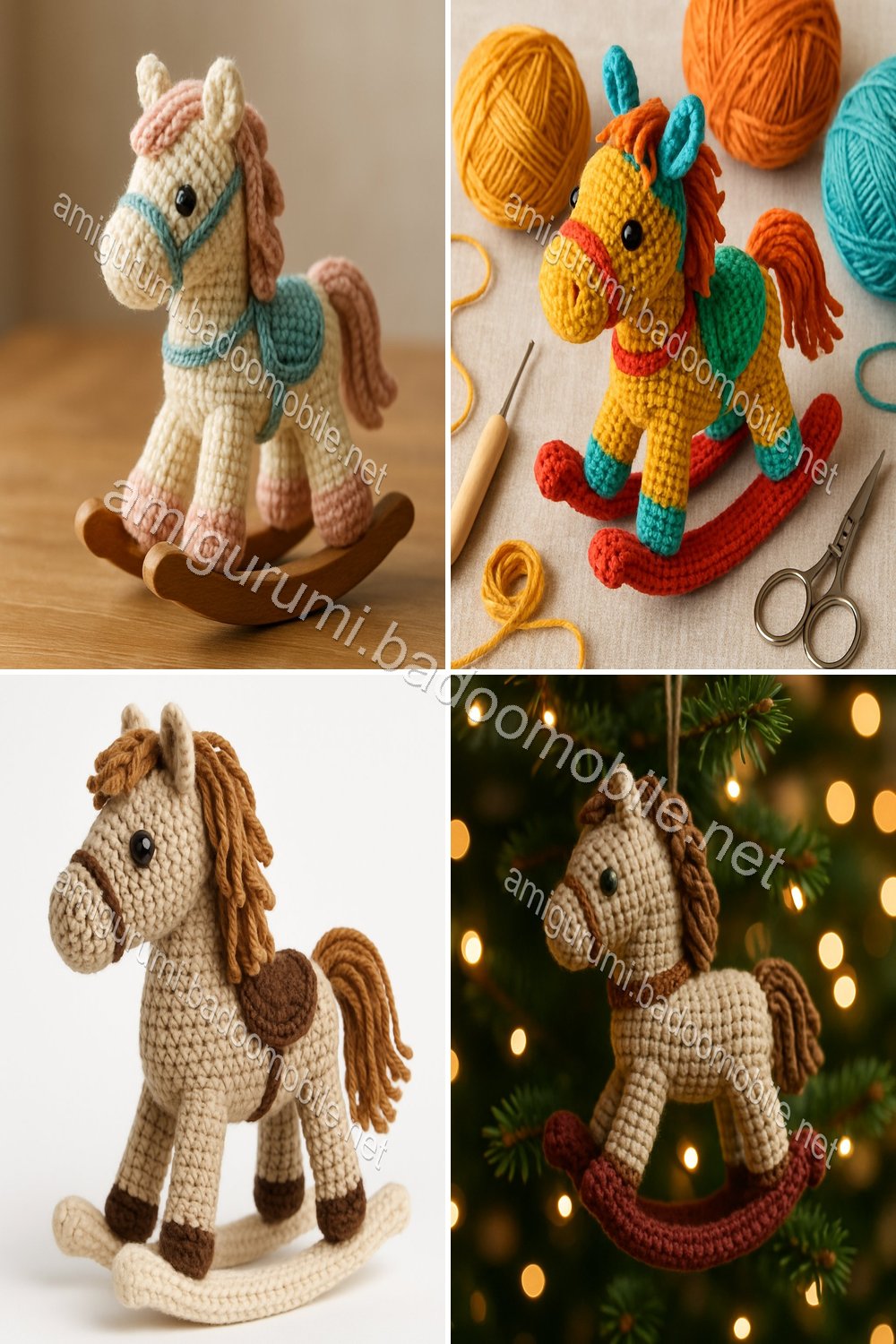 Free Crochet Pattern for Adorable Rocking Horse Amigurumi