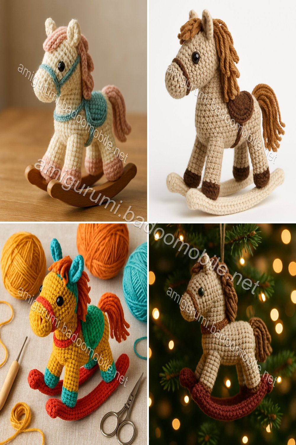 Free Crochet Pattern for Adorable Rocking Horse Amigurumi