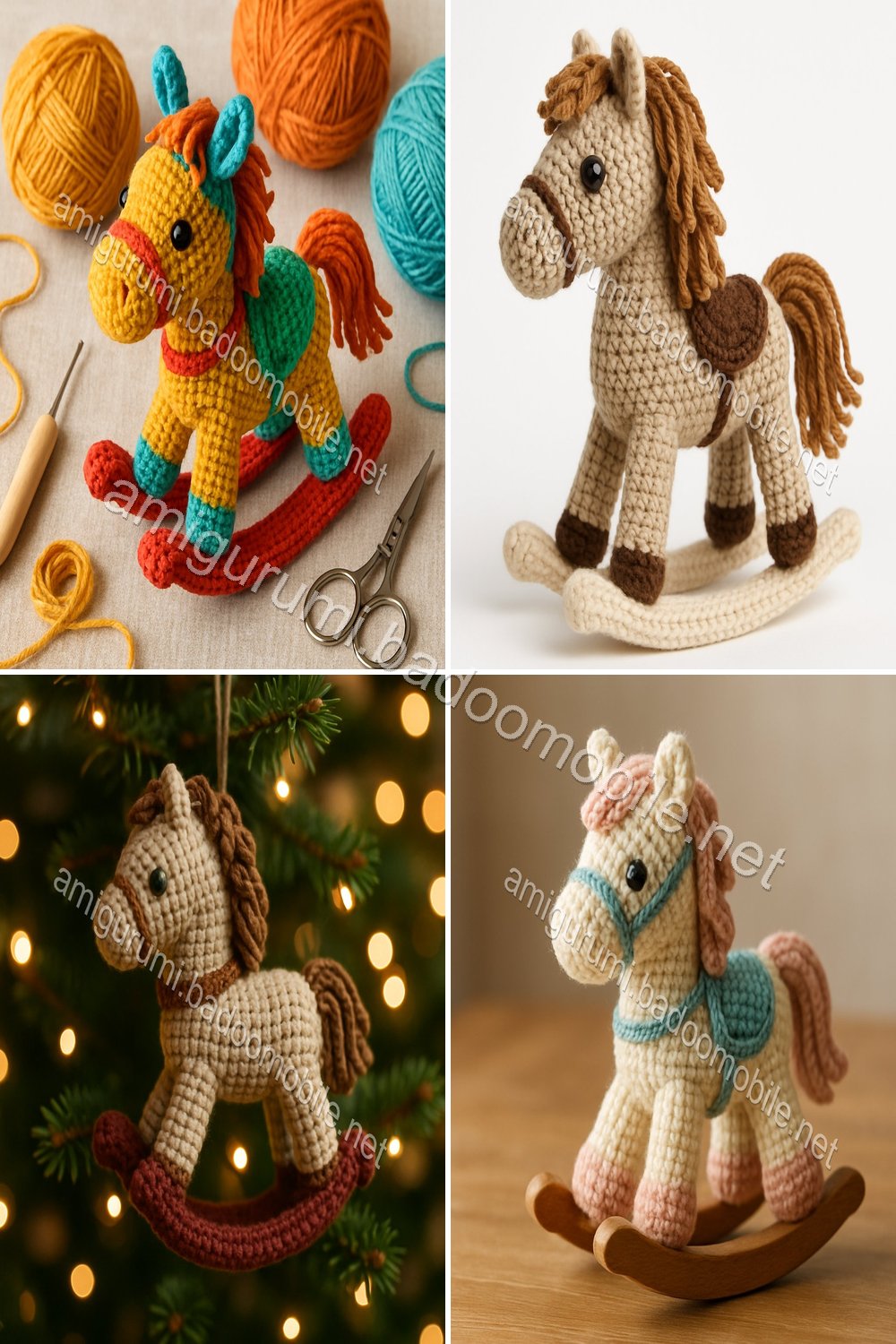 Free Crochet Pattern for Adorable Rocking Horse Amigurumi