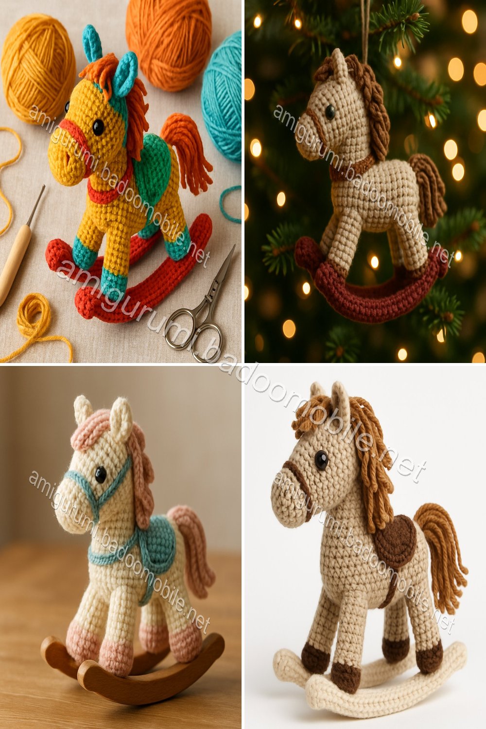 Free Crochet Pattern for Adorable Rocking Horse Amigurumi
