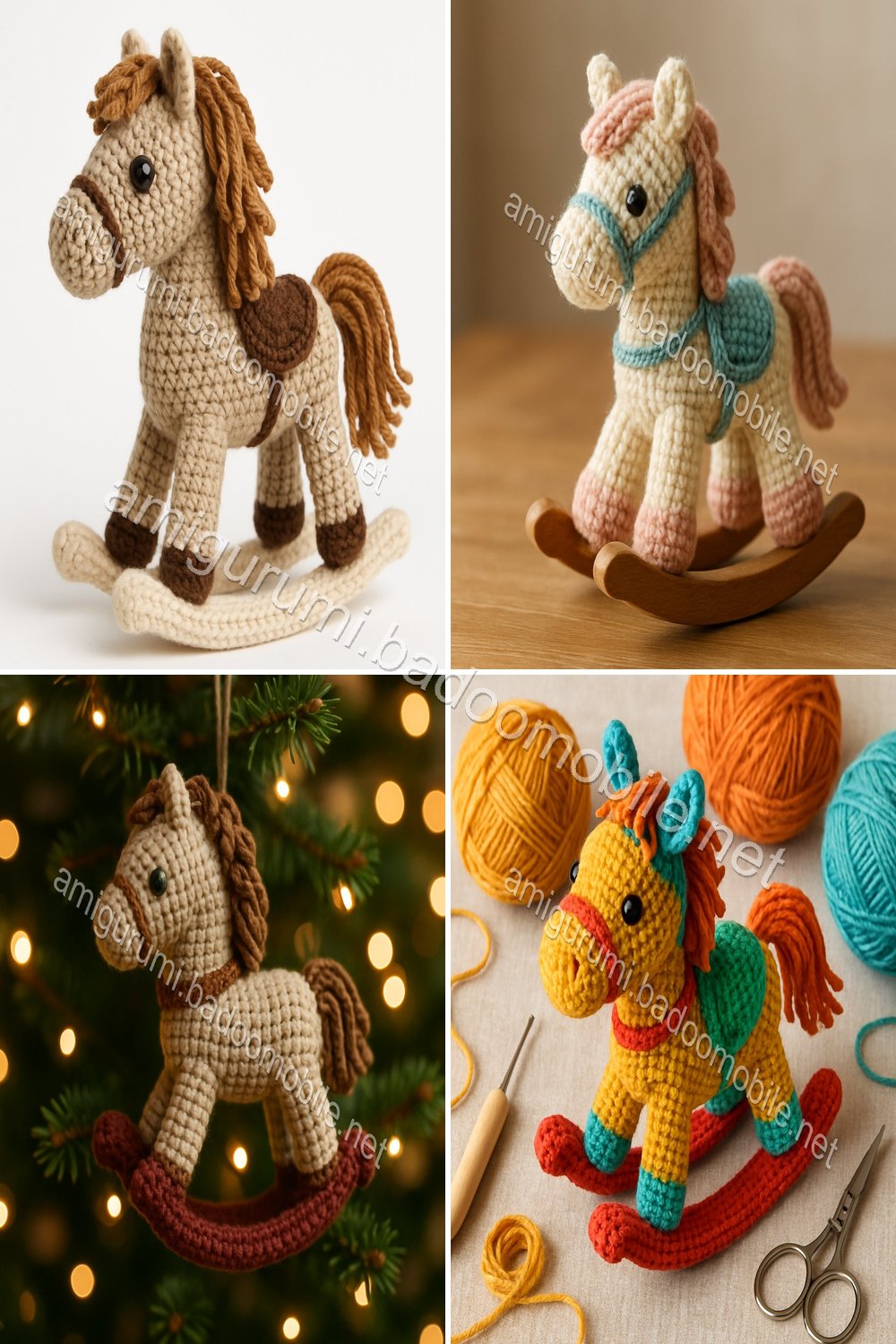 Free Crochet Pattern for Adorable Rocking Horse Amigurumi