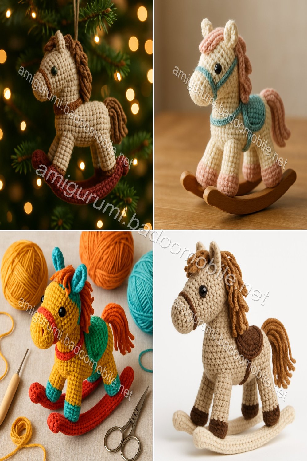 Free Crochet Pattern for Adorable Rocking Horse Amigurumi