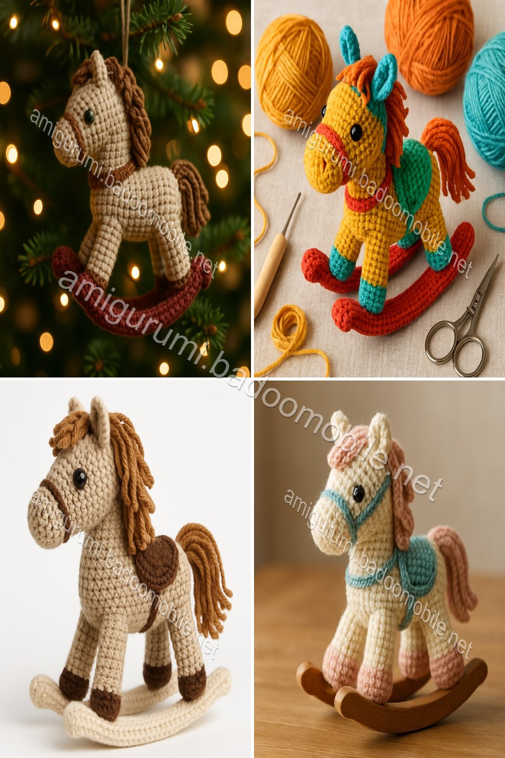 Free Crochet Pattern for Adorable Rocking Horse Amigurumi