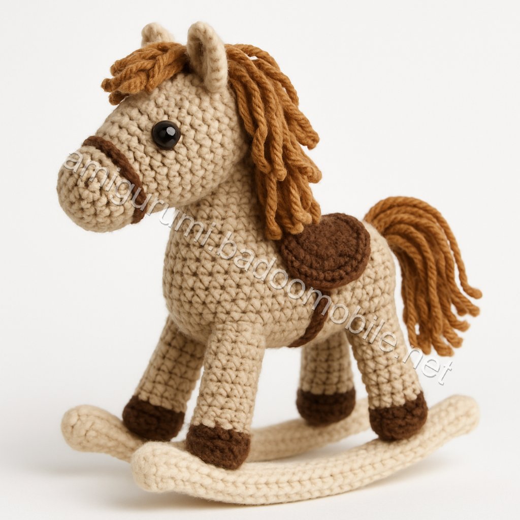 Free Crochet Pattern for Adorable Rocking Horse Amigurumi