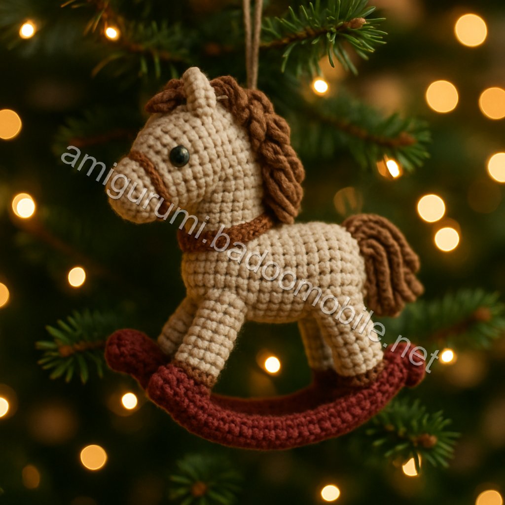 Free Crochet Pattern for Adorable Rocking Horse Amigurumi