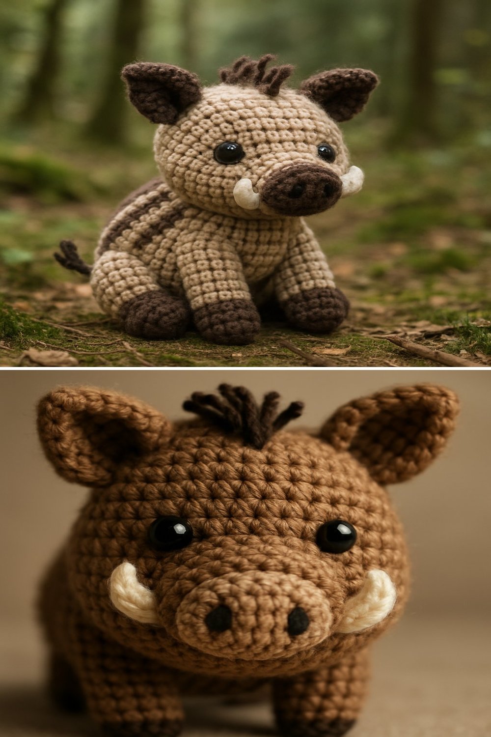 Adorable Amigurumi Wild Boar Baby Free Crochet Pattern