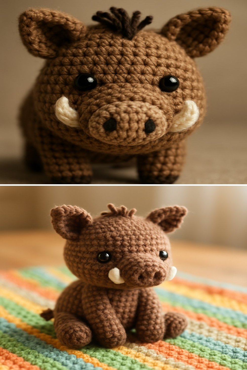 Adorable Amigurumi Wild Boar Baby Free Crochet Pattern