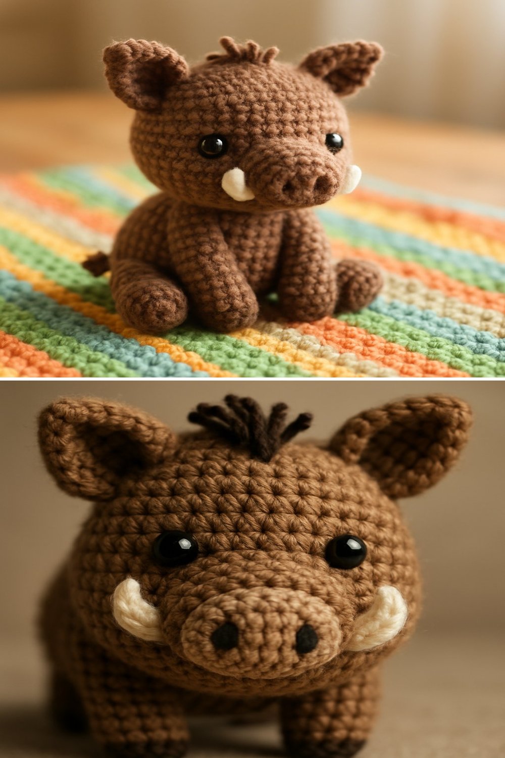 Adorable Amigurumi Wild Boar Baby Free Crochet Pattern