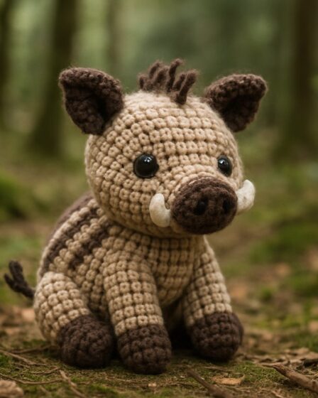 Adorable Amigurumi Wild Boar Baby Free Crochet Pattern - wild-boar-tekil-1.jpg