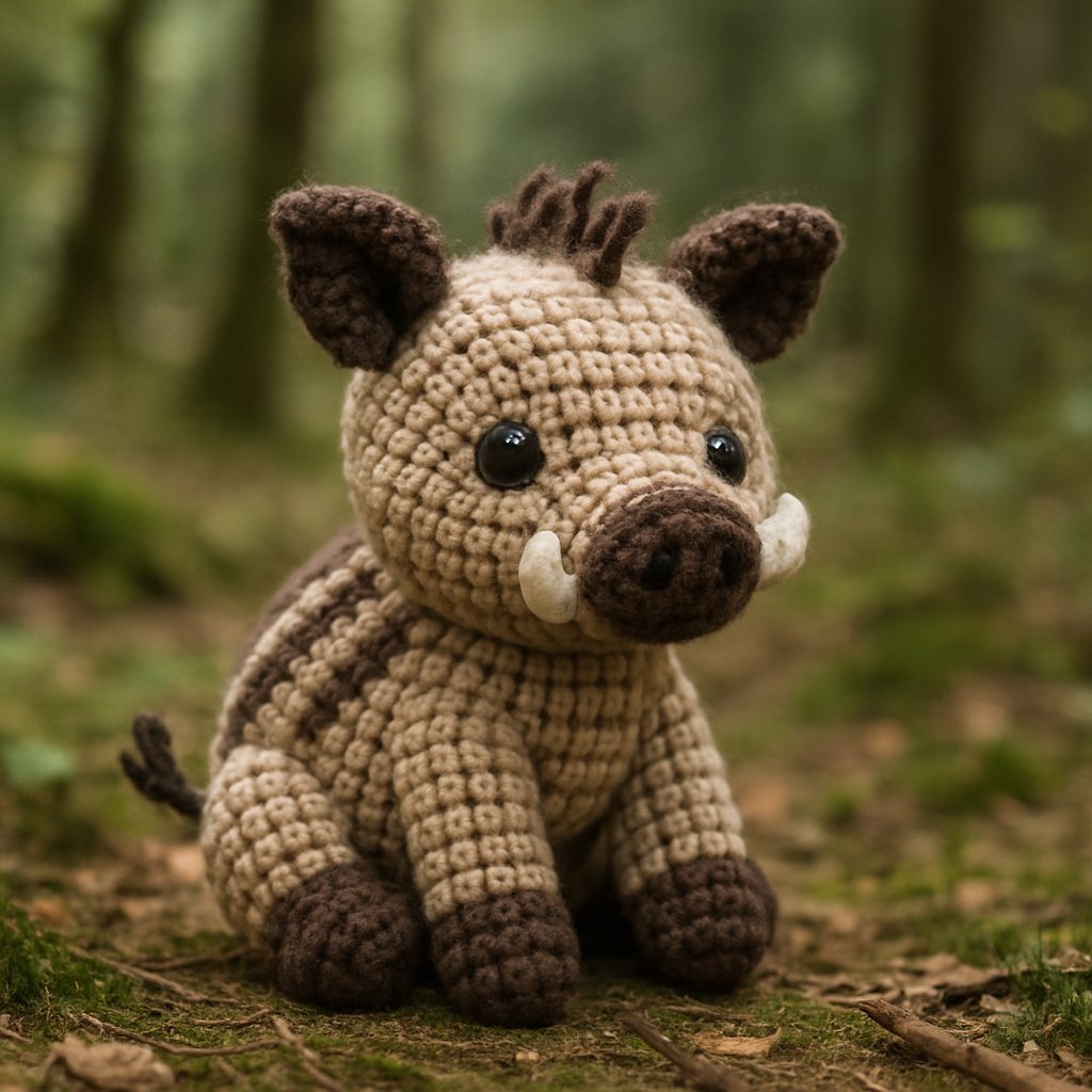 Adorable Amigurumi Wild Boar Baby Free Crochet Pattern