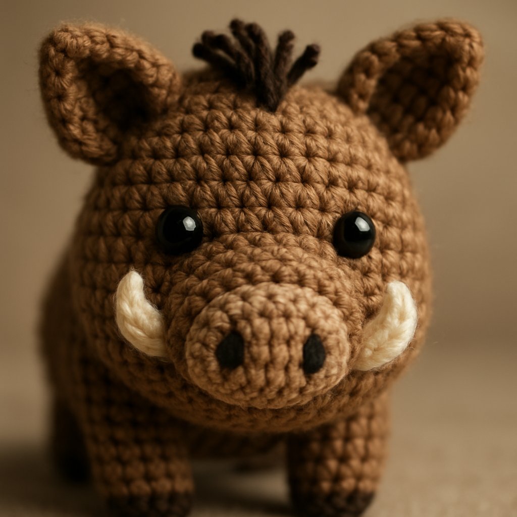 Adorable Amigurumi Wild Boar Baby Free Crochet Pattern