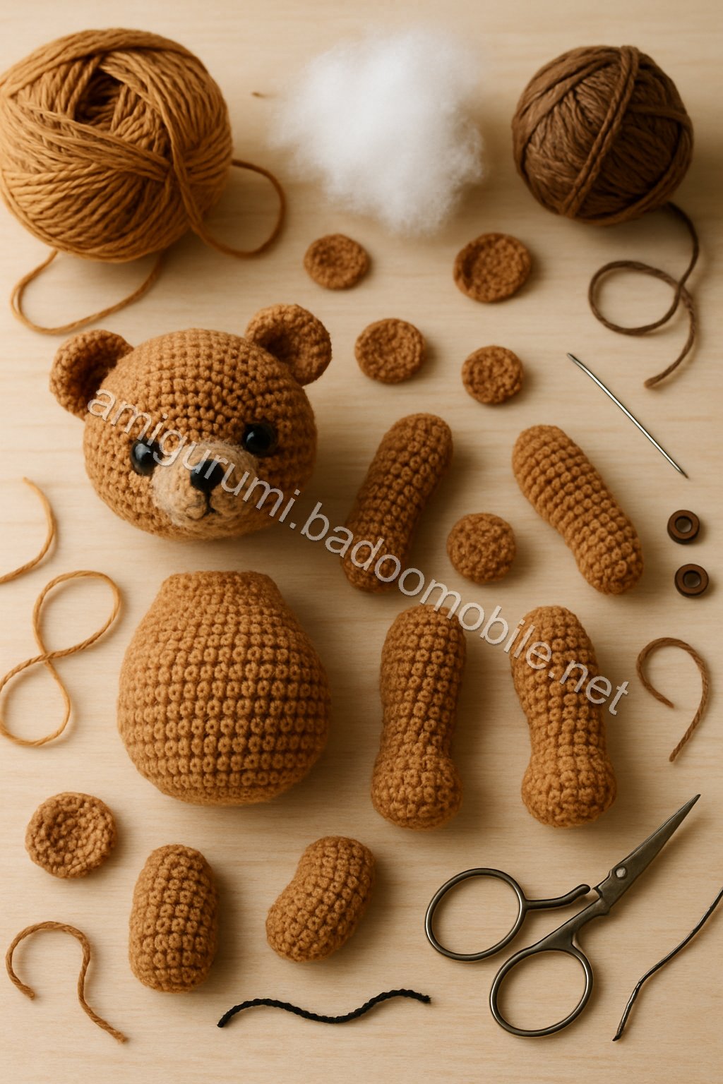 Free Crochet Pattern for Björn the Cooking Bear Amigurumi