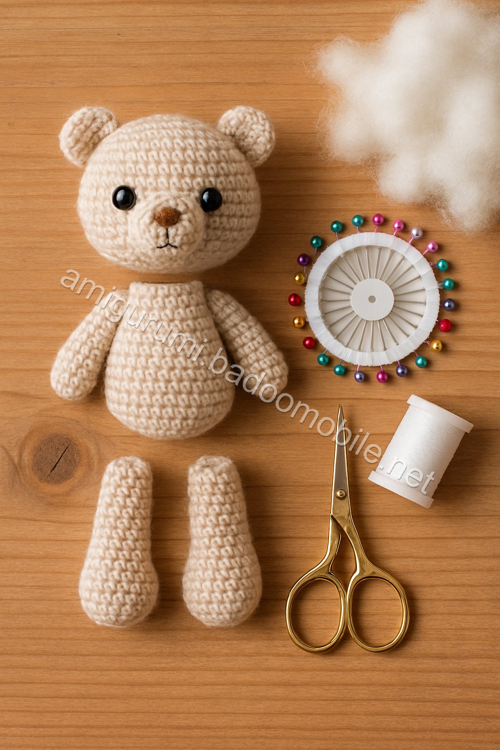 Free Crochet Pattern: Create Your Own Adorable Amigurumi Bear crochet parts