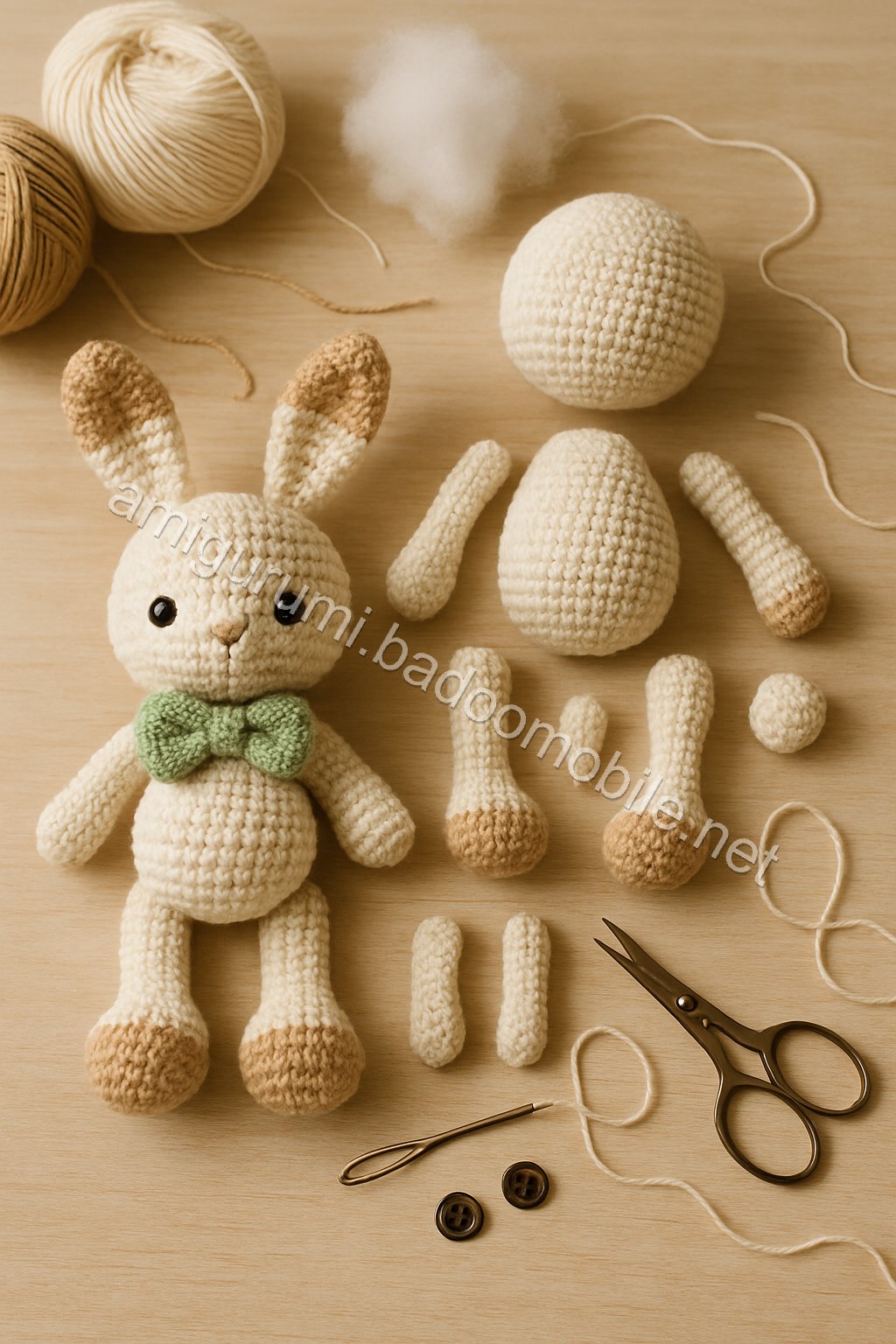 Adorable Amigurumi Bunny Free Crochet Pattern crochet parts