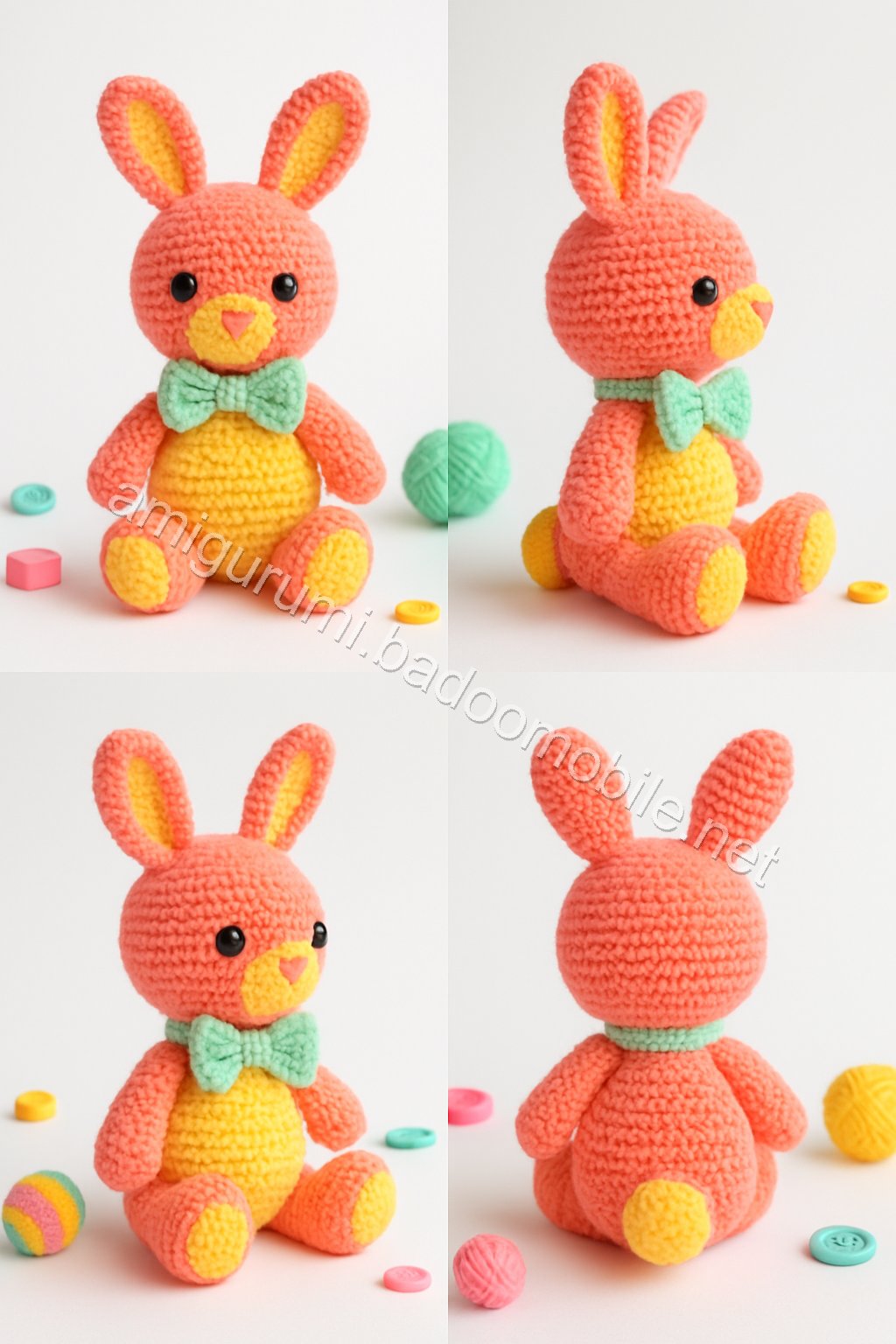 Adorable Amigurumi Bunny Free Crochet Pattern
