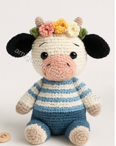 Cute Amigurumi Cow Free Crochet Pattern – Adorable Crochet Toy - cow-q1p1.jpg