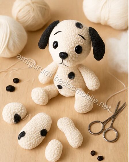 Free Crochet Pattern: Adorable Amigurumi Dalmatian Dog - dalmatian-parts-1.jpg
