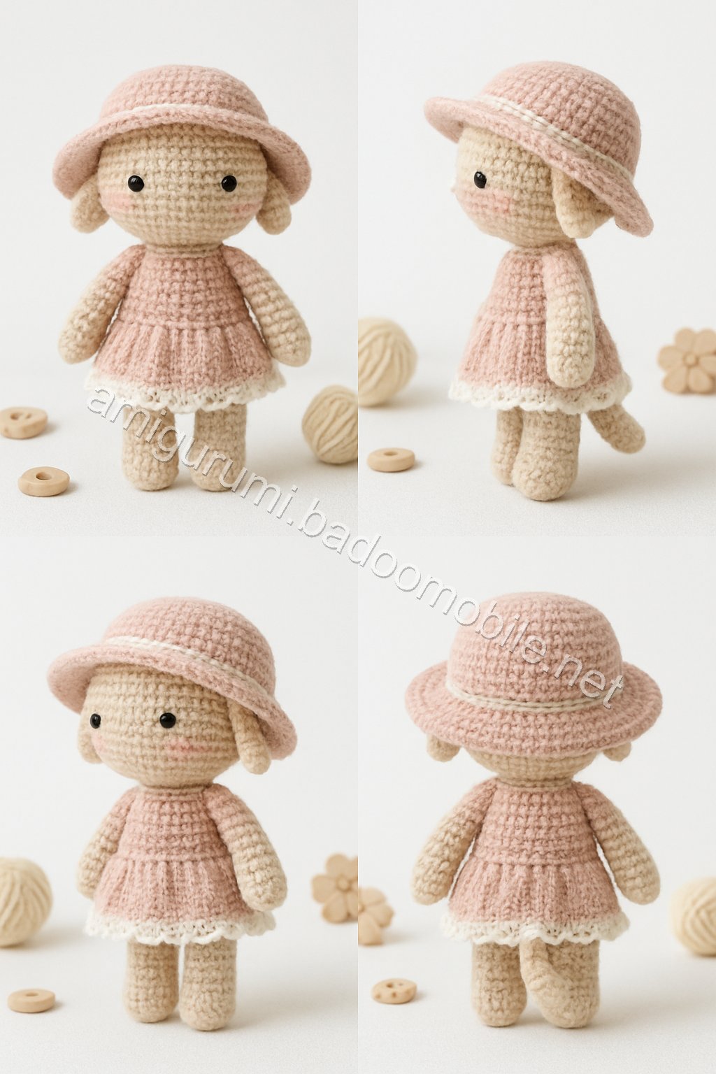 Free Crochet Pattern: Adorable Amigurumi Doll with Dress and Hat