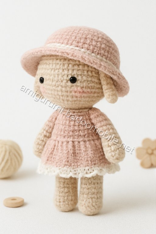 Free Crochet Pattern: Adorable Amigurumi Doll with Dress and Hat