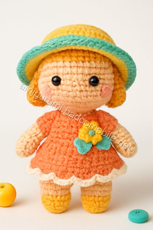 Free Crochet Pattern: Adorable Amigurumi Doll with Dress and Hat