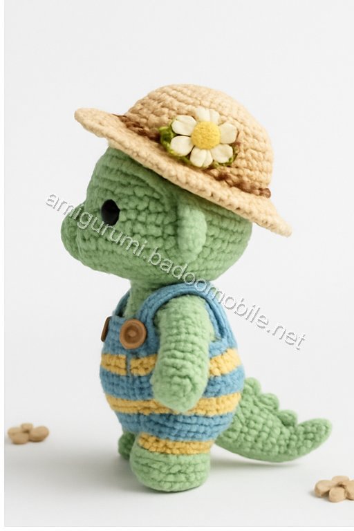 Free Crochet Pattern: Adorable Baby Green Dragon Amigurumi