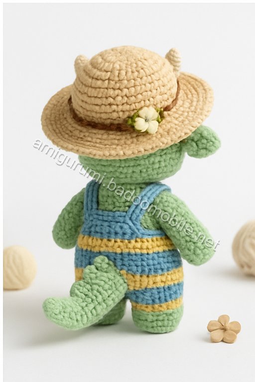 Free Crochet Pattern: Adorable Baby Green Dragon Amigurumi