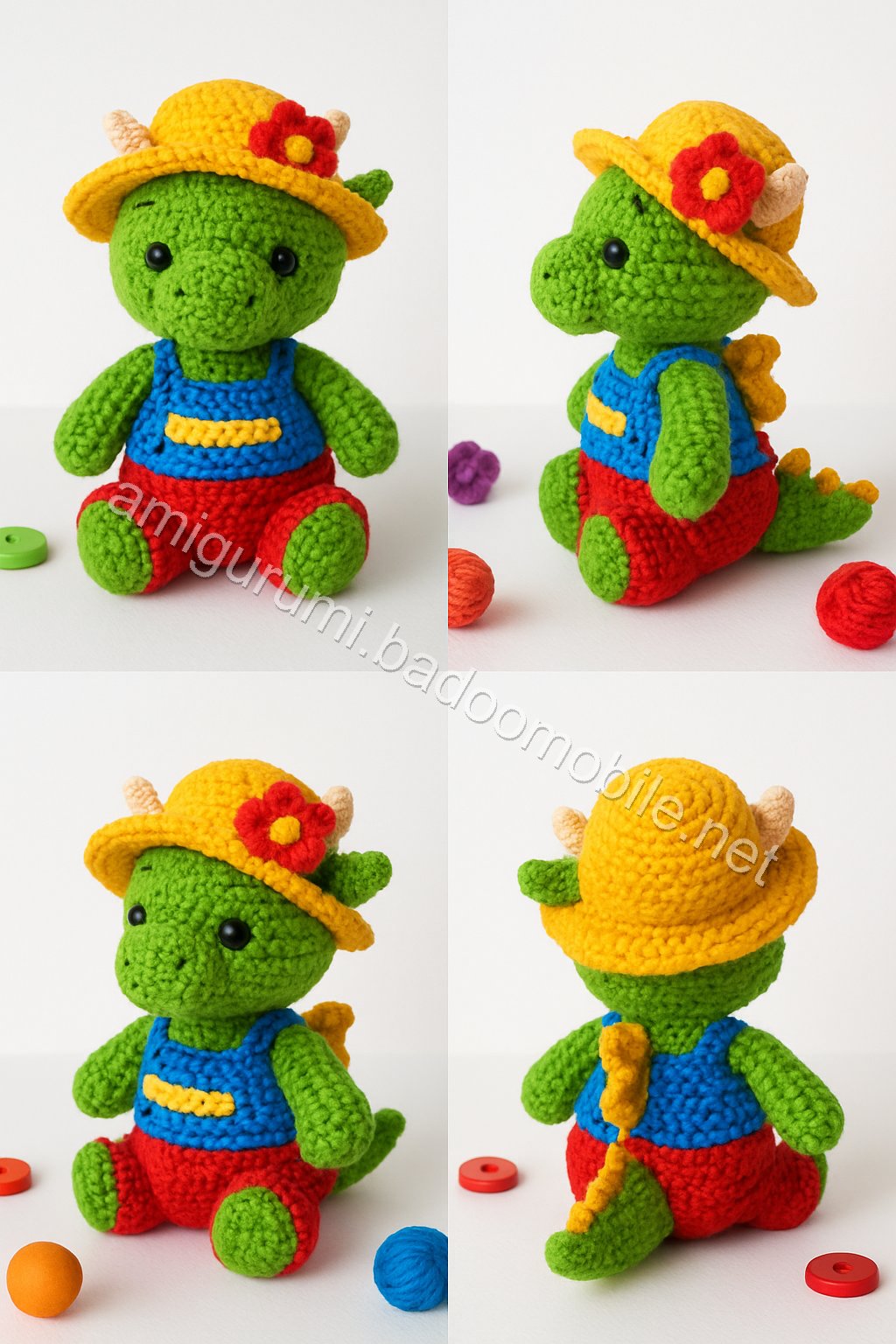 Free Crochet Pattern: Adorable Baby Green Dragon Amigurumi