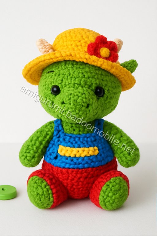 Free Crochet Pattern: Adorable Baby Green Dragon Amigurumi