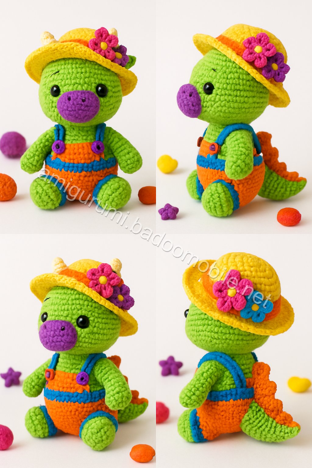 Free Crochet Pattern: Adorable Baby Green Dragon Amigurumi