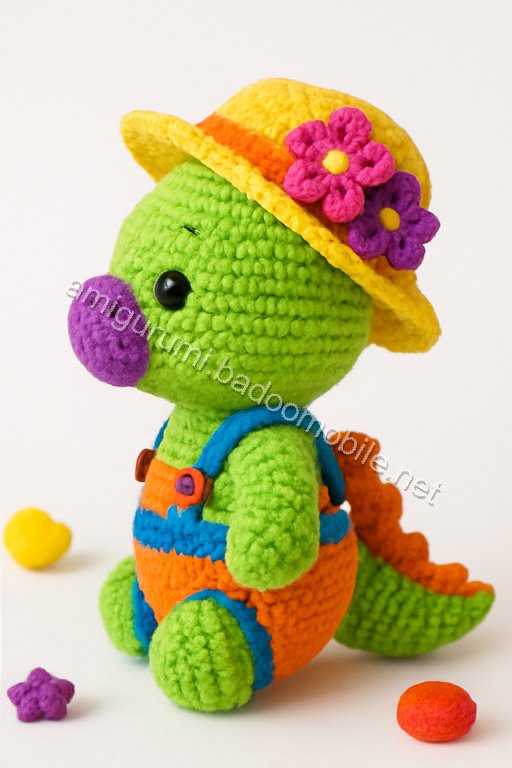 Free Crochet Pattern: Adorable Baby Green Dragon Amigurumi