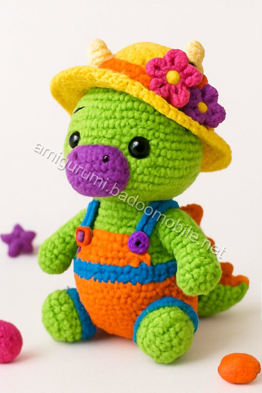 Free Crochet Pattern: Adorable Baby Green Dragon Amigurumi