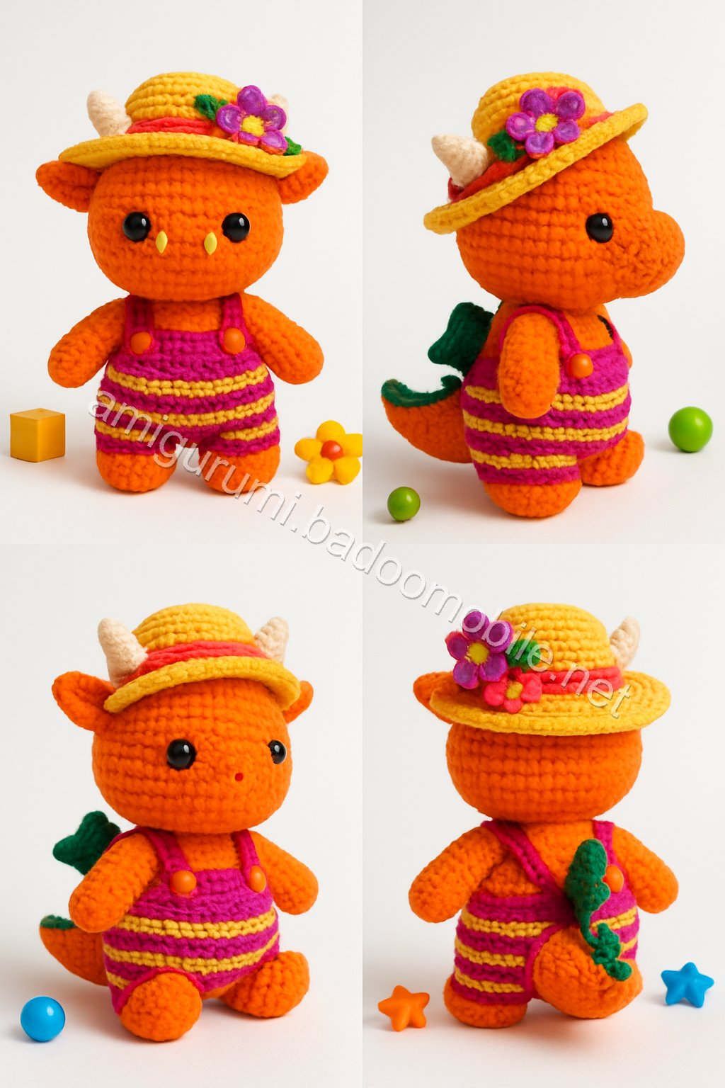 Free Crochet Pattern: Adorable Baby Green Dragon Amigurumi