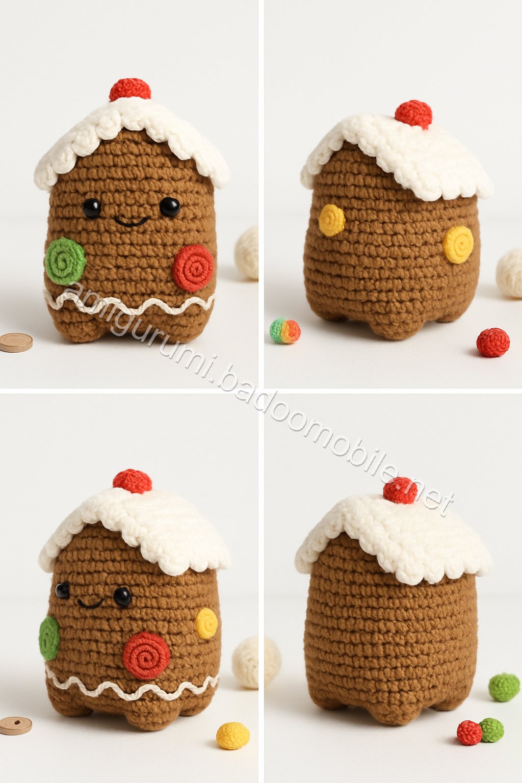 Amigurumi Gingerbread House Free Pattern