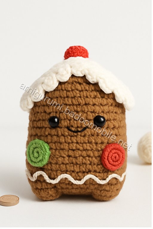 Amigurumi Gingerbread House Free Pattern