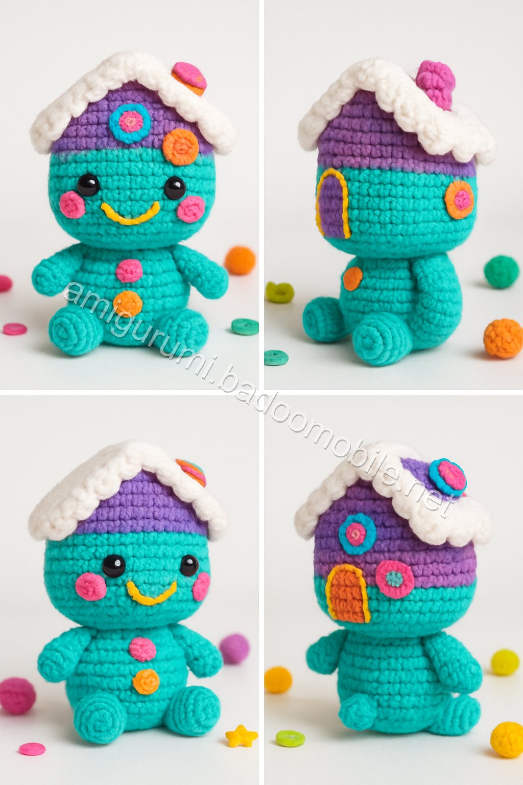 Amigurumi Gingerbread House Free Pattern