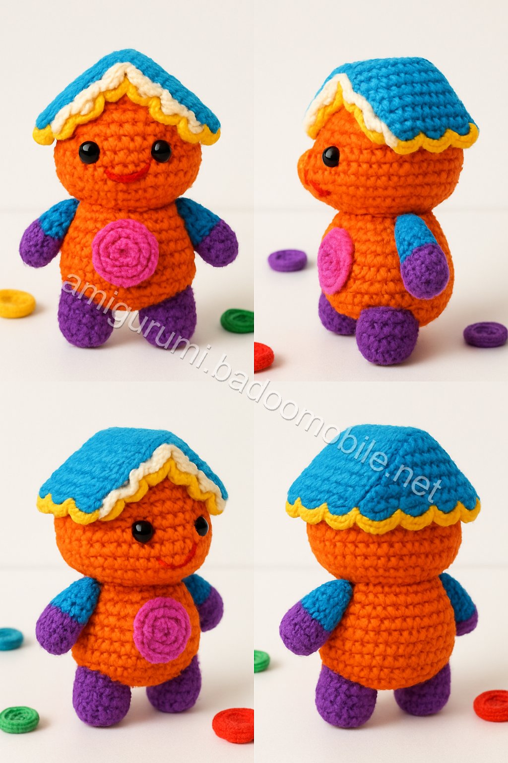 Amigurumi Gingerbread House Free Pattern