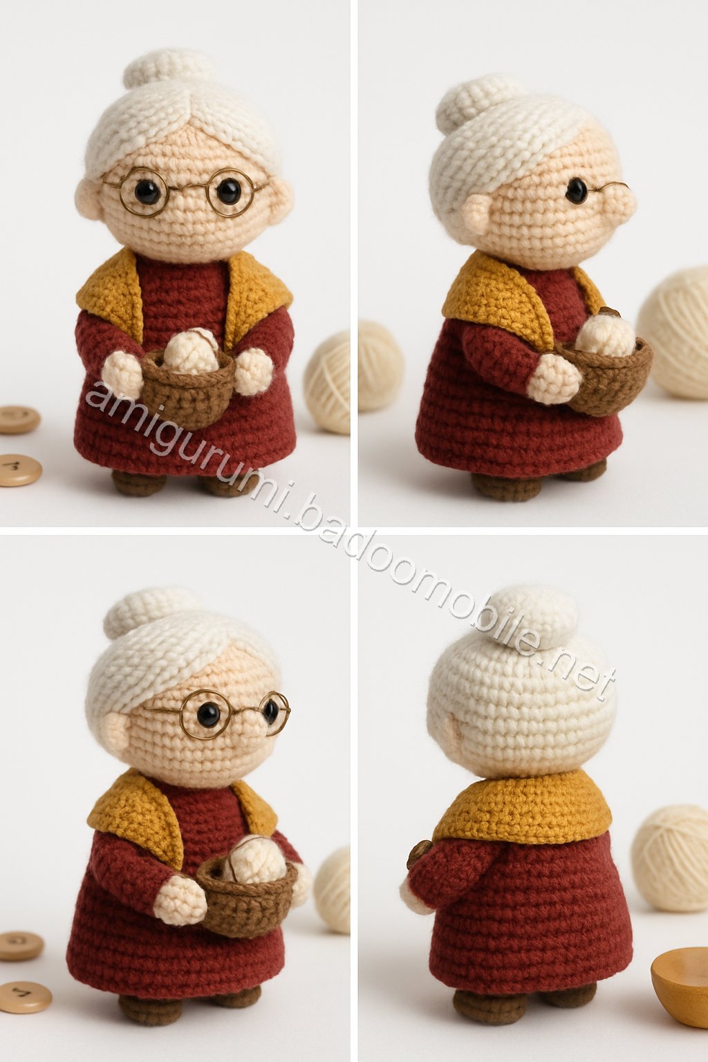 Free Crochet Pattern for Amigurumi Grandma Doll - A Charming Keepsake