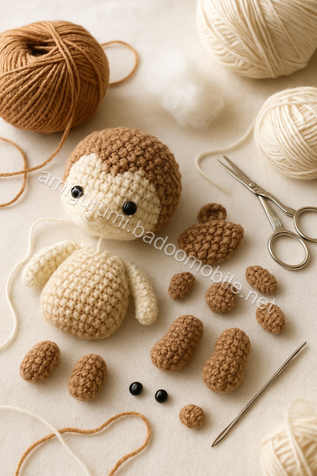Amigurumi Hedgehog Free Pattern crochet parts